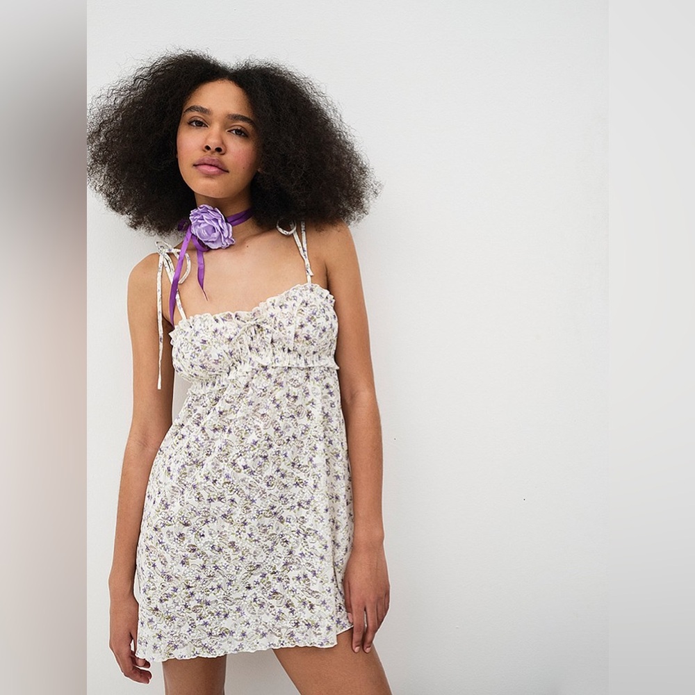 NWT For Love & Lemons Lavender Fields Slip Dress